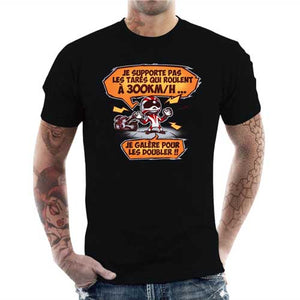T shirt Motard homme - 300 km/h, Coloris Noir, Collections SOLDES, Top des ventes - Checkpoint, Checkpoint