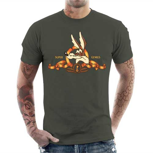 Tee-shirt Looney Tunes Wile Coyote - Gris Et Noir - Taille M - Occasion Très Bon état