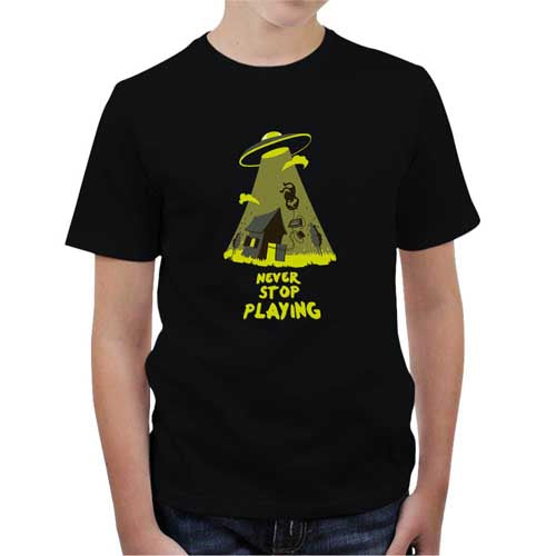 T-shirt enfant geek - Never stop playing