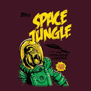 tshirt-space-jungle-coton-bio-cerise