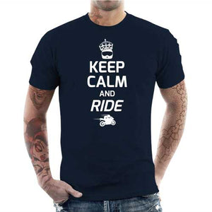 tshirt-homme-keep-calm-and-ride-coton-bio-bleu-nuit