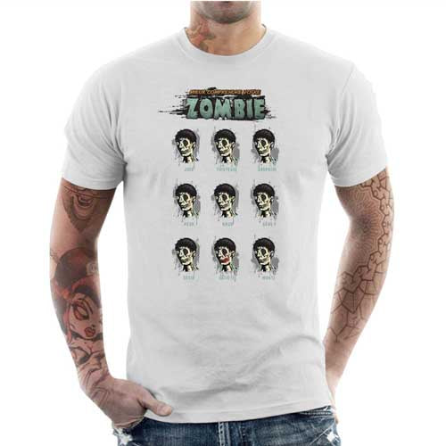 T-shirt Humoristique Zombies Fast Food - Homme, Coton, Neuf Avec étiquettes
