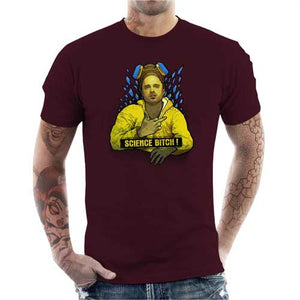 tshirt-homme-science-bitch-coton-bio-cerise