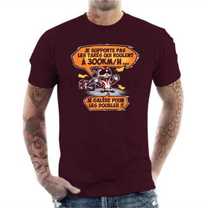 T shirt Motard homme - 300 km/h, Coloris Cerise, Collections SOLDES, Top des ventes - Checkpoint, Checkpoint