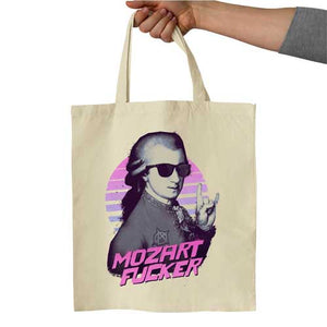 Tote Bag - Mozart Fucker, Coloris Natural, Collections Le Tote Bag Écoresponsable, SOLDES, Top des ventes - Checkpoint, Vendor - Checkpoint Tshirt, Checkpoint