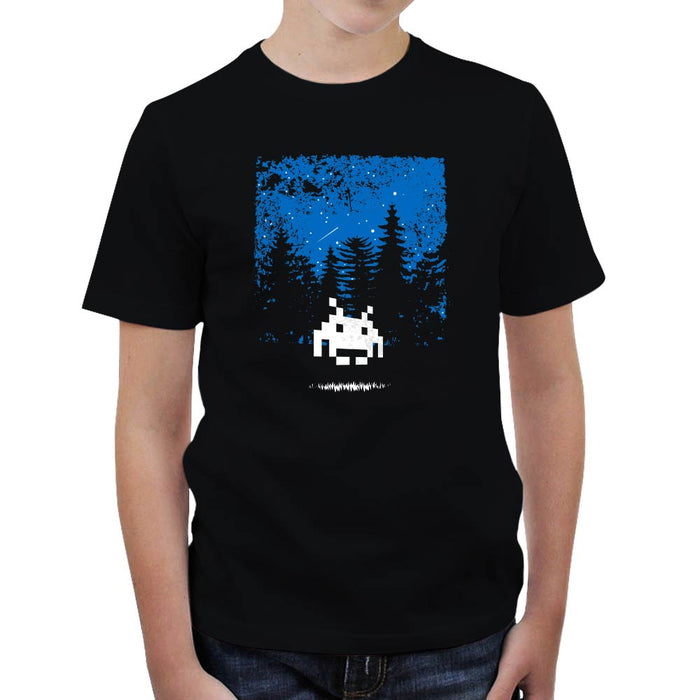 T-shirt enfant geek - Space Invader à l'atterrissage