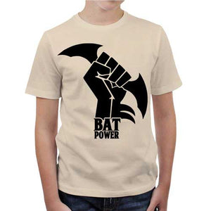 T-shirt enfant geek - Bat Power, Coloris Natural, Collections SOLDES, T-SHIRT GEEK ENFANT, Top des ventes - Checkpoint, Vendor - Kokkko, Checkpoint