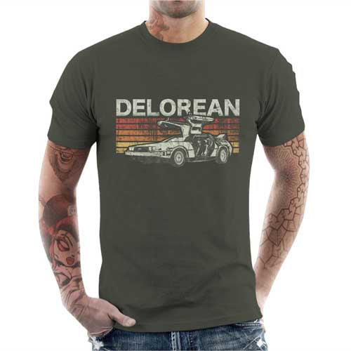 T-shirt Homme Retro Delorean Style Vintage