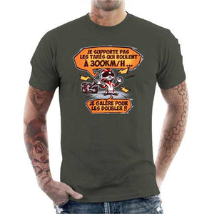 T shirt Motard homme - 300 km/h, Coloris Khaki, Collections SOLDES, Top des ventes - Checkpoint, Checkpoint