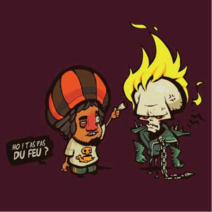 tshirt-ghost-rider-coton-bio-cerise