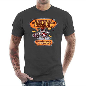 T shirt Motard homme - 300 km/h, Coloris Gris Foncé, Collections SOLDES, Top des ventes - Checkpoint, Checkpoint