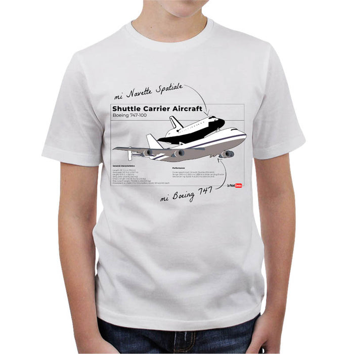 T-shirt Enfant Geek - Shuttle Carrier Aircraft - Noir