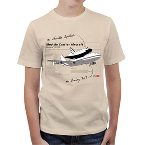 T-shirt Enfant Geek - Shuttle Carrier Aircraft - Noir