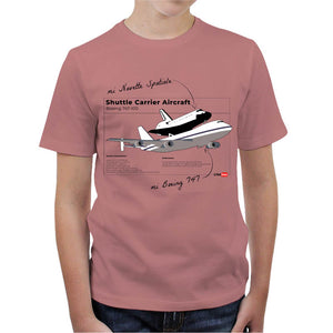 T-shirt Enfant Geek - Shuttle Carrier Aircraft - Noir