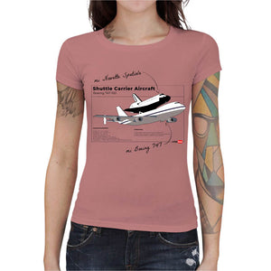 T-shirt Geekette - Shuttle Carrier Aircraft - Noir
