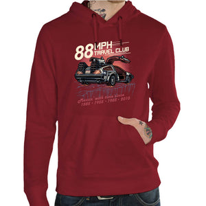 Sweat - 88 Mph Travel Club, Coloris Terracota, Collections SOLDES, SWEAT-SHIRT GEEK, Top des ventes - Checkpoint, Vendor - Glitchygorilla, Checkpoint