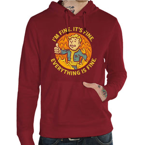 Sweat - Vault Boy is fine, Coloris Terracota, Collections SOLDES, SWEAT-SHIRT GEEK, Top des ventes - Checkpoint, Vendor - KG07, Checkpoint
