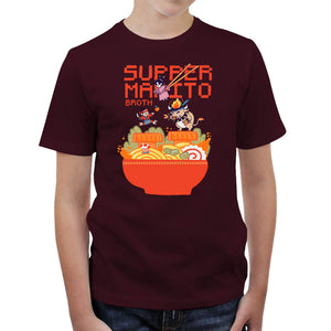 T-shirt Enfant Geek - Mario Broth, Coloris Cerise, Collections SOLDES, T-SHIRT GEEK ENFANT, Vendor - Ppmind, Checkpoint