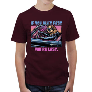 T-shirt Enfant Geek - Fast or Last, Coloris Cerise, Collections SOLDES, T-SHIRT GEEK ENFANT, Top des ventes - Checkpoint, Vendor - Glitchygorilla, Checkpoint