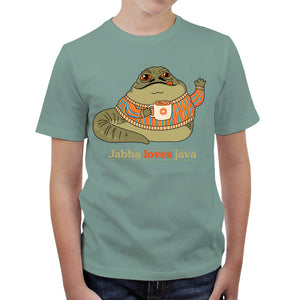 T-shirt Enfant Geek - Jabba Loves Java, Coloris Jade, Collections SOLDES, T-SHIRT GEEK ENFANT, Top des ventes - Checkpoint, Vendor - Ppmind, Checkpoint