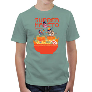 T-shirt Enfant Geek - Mario Broth, Coloris Jade, Collections SOLDES, T-SHIRT GEEK ENFANT, Vendor - Ppmind, Checkpoint