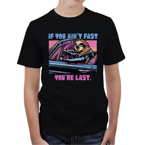 T-shirt Enfant Geek - Fast or Last, Coloris Noir, Collections SOLDES, T-SHIRT GEEK ENFANT, Top des ventes - Checkpoint, Vendor - Glitchygorilla, Checkpoint