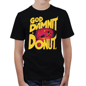 T-shirt Enfant Geek - Got Damnit Donut !, Coloris Noir, Collections SOLDES, T-SHIRT GEEK ENFANT, Top des ventes - Checkpoint, Checkpoint