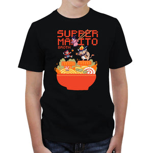 T-shirt Enfant Geek - Mario Broth, Coloris Noir, Collections SOLDES, T-SHIRT GEEK ENFANT, Vendor - Ppmind, Checkpoint