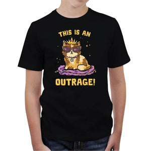 T-shirt Enfant Geek - This is an Outrage, Coloris Noir, Collections SOLDES, T-SHIRT GEEK ENFANT, Top des ventes - Checkpoint, Vendor - KG07, Checkpoint