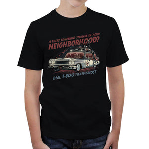 T-shirt Enfant Geek - Ghost Hotline, Coloris Noir, Collections SOLDES, T-SHIRT GEEK ENFANT, Top des ventes - Checkpoint, Vendor - Glitchygorilla, Checkpoint