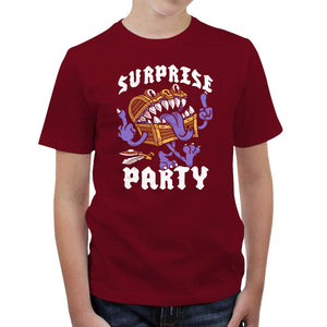 T-shirt Enfant Geek - Surprise Party, Coloris Rouge, Collections T-SHIRT GEEK ENFANT, Vendor - Nemons, Checkpoint