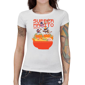 T-shirt Geekette - Mario Broth, Coloris Blanc, Collections SOLDES, T SHIRT GEEKETTE, Vendor - Ppmind, Checkpoint