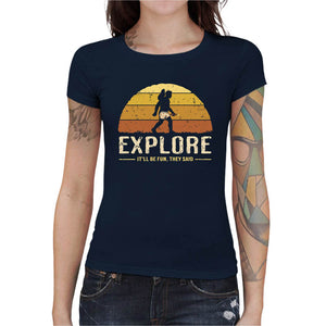 T-shirt Geekette - Vintage Crawler, Coloris Bleu Nuit, Collections SOLDES, T SHIRT GEEKETTE, Top des ventes - Checkpoint, Vendor - RetroDivision, Checkpoint