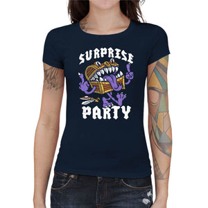 T-shirt Geekette - Surprise Party, Coloris Bleu Nuit, Collections T SHIRT GEEKETTE, Vendor - Nemons, Checkpoint