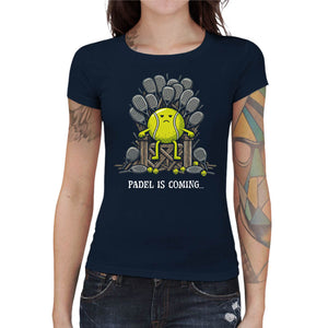T-shirt Geekette - Padel is Coming, Coloris Bleu Nuit, Collections SOLDES, T SHIRT GEEKETTE, Top des ventes - Checkpoint, Vendor - Tawan, Checkpoint