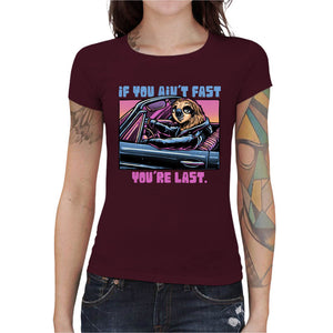 T-shirt Geekette - Fast or Last, Coloris Cerise, Collections SOLDES, T SHIRT GEEKETTE, Top des ventes - Checkpoint, Vendor - Glitchygorilla, Checkpoint