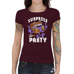 T-shirt Geekette - Surprise Party, Coloris Cerise, Collections T SHIRT GEEKETTE, Vendor - Nemons, Checkpoint