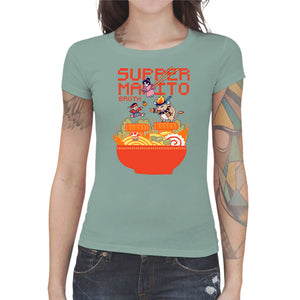 T-shirt Geekette - Mario Broth, Coloris Jade, Collections SOLDES, T SHIRT GEEKETTE, Vendor - Ppmind, Checkpoint