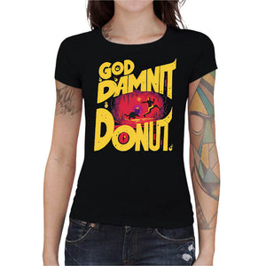 T-shirt Geekette - Got Damnit Donut !, Coloris Noir, Collections SOLDES, T SHIRT GEEKETTE, Top des ventes - Checkpoint, Checkpoint