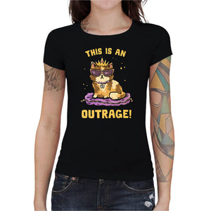 T-shirt Geekette - This is an Outrage, Coloris Noir, Collections SOLDES, T SHIRT GEEKETTE, Top des ventes - Checkpoint, Vendor - KG07, Checkpoint