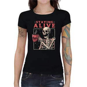 T-shirt Geekette - Staying Alive