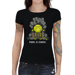 T-shirt Geekette - Padel is Coming, Coloris Noir, Collections SOLDES, T SHIRT GEEKETTE, Top des ventes - Checkpoint, Vendor - Tawan, Checkpoint