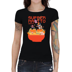 T-shirt Geekette - Mario Broth, Coloris Noir, Collections SOLDES, T SHIRT GEEKETTE, Vendor - Ppmind, Checkpoint