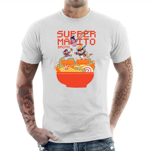 T-shirt Geek Homme - Mario Broth, Coloris Blanc, Collections SOLDES, T-SHIRT GEEK HOMME, Vendor - Ppmind, Checkpoint