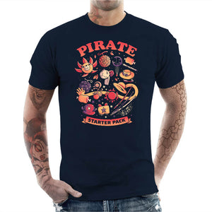 T-shirt Geek Homme - Pirate Starter Pack, Coloris Bleu Nuit, Collections SOLDES, T-SHIRT GEEK HOMME, Top des ventes - Checkpoint, Vendor - Eduely Studio, Checkpoint