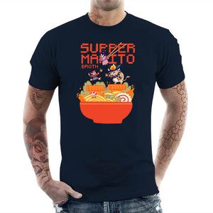 T-shirt Geek Homme - Mario Broth, Coloris Bleu Nuit, Collections SOLDES, T-SHIRT GEEK HOMME, Vendor - Ppmind, Checkpoint