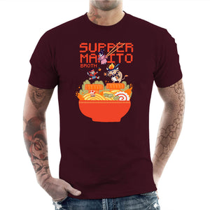 T-shirt Geek Homme - Mario Broth, Coloris Cerise, Collections SOLDES, T-SHIRT GEEK HOMME, Vendor - Ppmind, Checkpoint