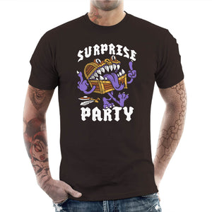 T-shirt Geek Homme - Surprise Party, Coloris Chocolat, Collections T-SHIRT GEEK HOMME, Vendor - Nemons, Checkpoint