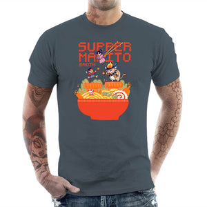 T-shirt Geek Homme - Mario Broth, Coloris Gris minéral, Collections SOLDES, T-SHIRT GEEK HOMME, Vendor - Ppmind, Checkpoint
