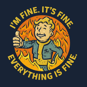 Tshirt Vault Boy is fine, Coloris Bleu Nuit, Collections Nouveautés Checkpoint !, SOLDES, T-SHIRT JEUX VIDÉOS, T-shirt pour Geek pas chers, T-shirts Science-Fiction : Explorez l’univers geek et futuriste, Top des ventes - Checkpoint, Vendor - KG07, Checkpoint